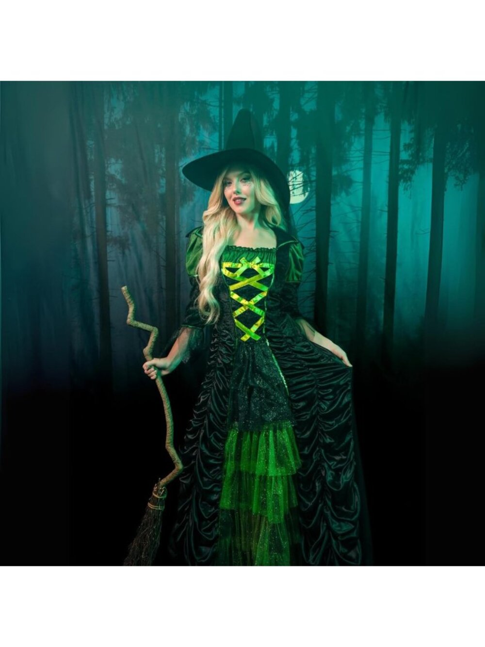 Enchanting 2-Piece Storybook Witch Costume for Women | Spooky Halloween Outfit - Picture 4 of 5